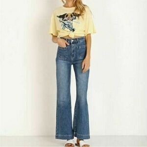 Rollas High Rise Wide Leg Sailor Jeans Sz 27